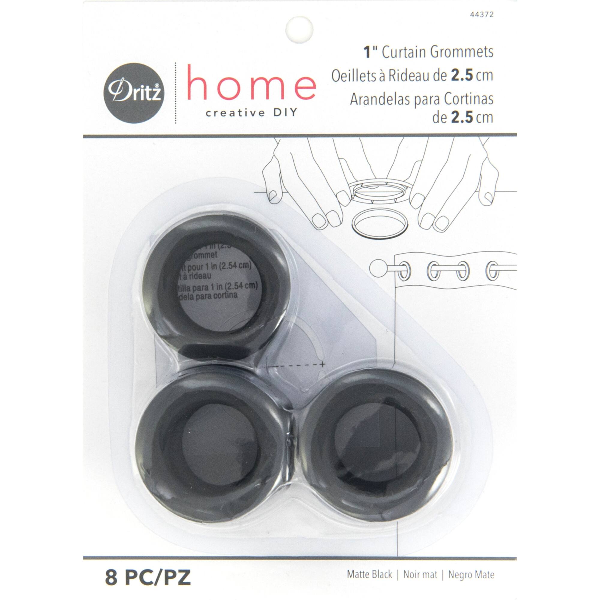 Dritz® Home 1'' Black Curtain Grommets, 8 Sets